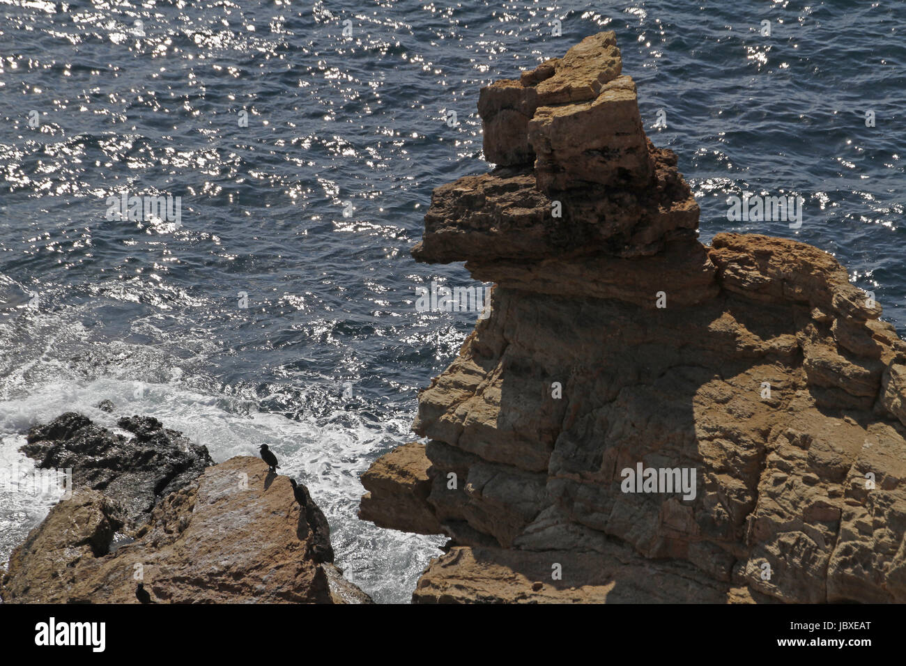 Küstenabschnitt bei Santa Eulalia, Ibiza Stock Photo