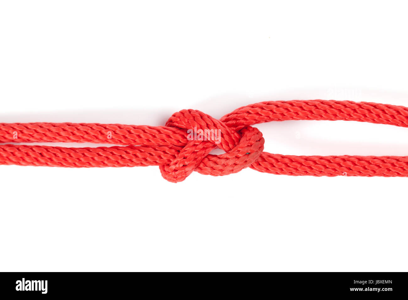 Sheet Bend Knot isolated on white dbackground Stock Photo - Alamy