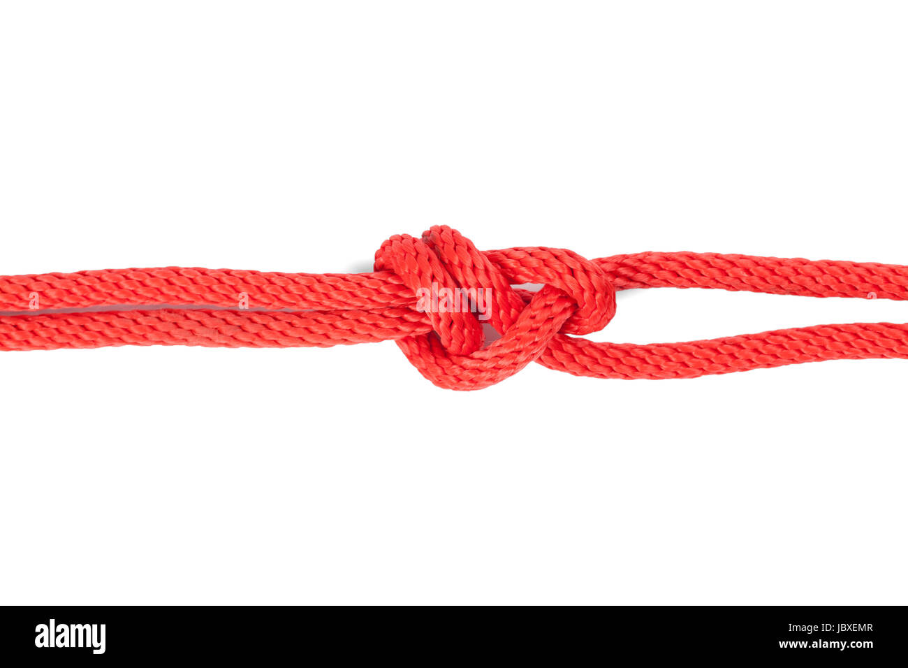 Sheet Bend Knot isolated on white dbackground Stock Photo - Alamy