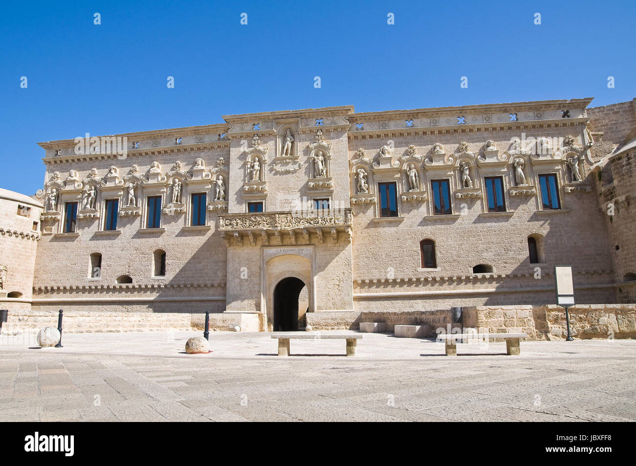 De Monti Castle of Corigliano d'Otranto. Puglia. Italy. Stock Photo