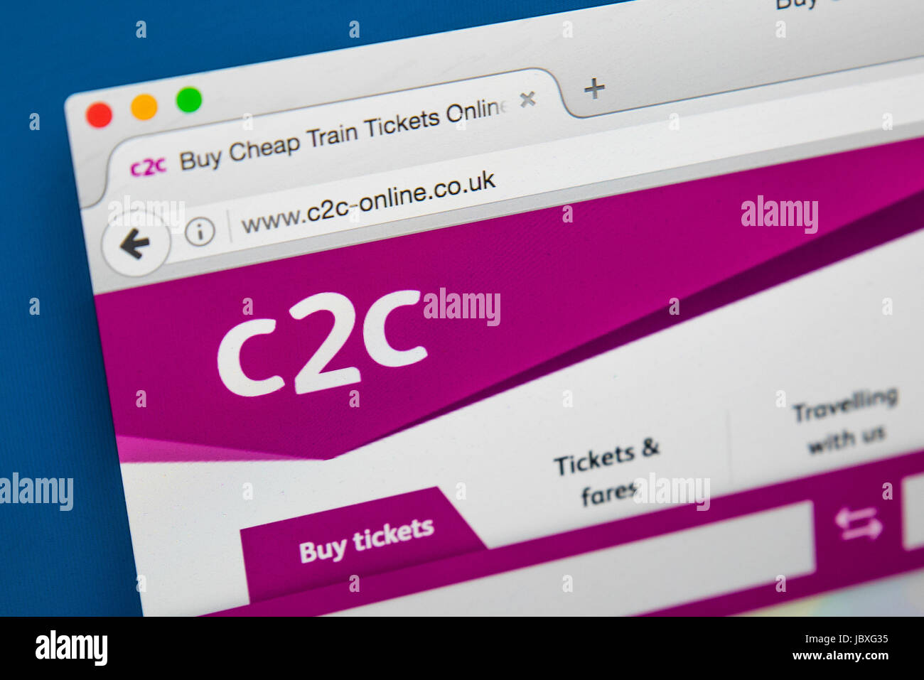 LONDON, UK JUNE 8TH 2017 The homepage of the official website for