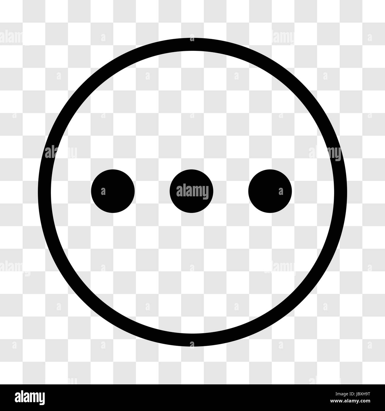 Chat sign, three dots icon, iconic symbol inside a circle on ...