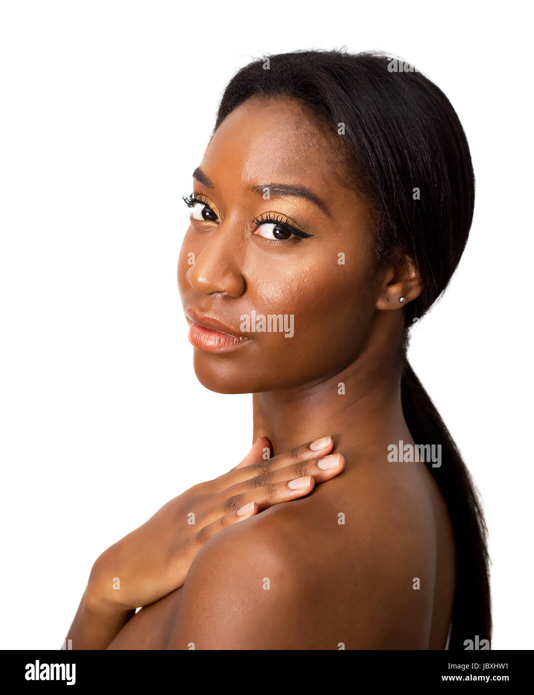 beauty portrait of an african american woman Stock Photo - Alamy