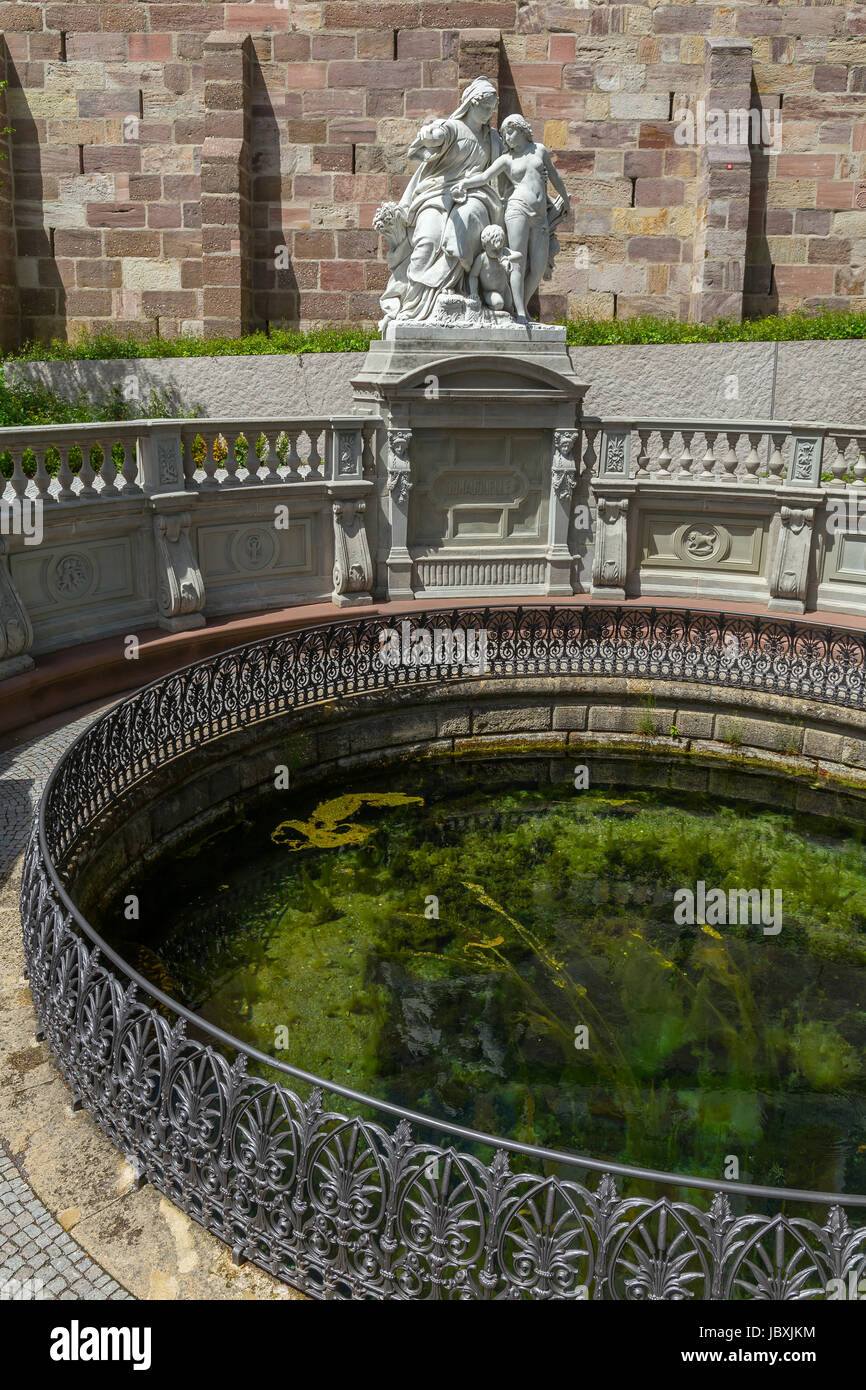 Source of the Donaubach in Donaueschingen, source of the Danube river. Germany Stock Photo Alamy