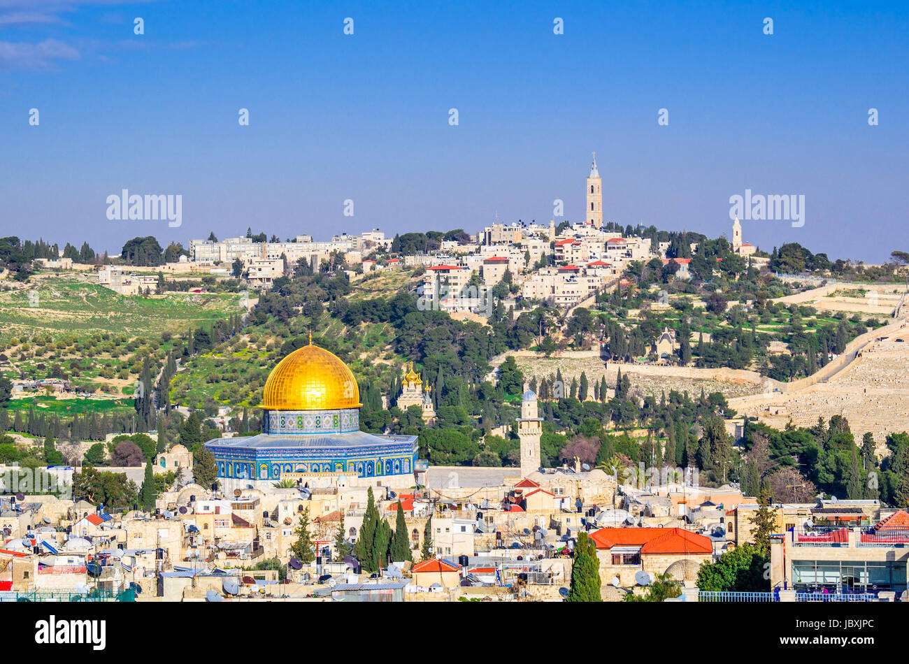 Jerusalem, Israel Old City skyline. Stock Photo