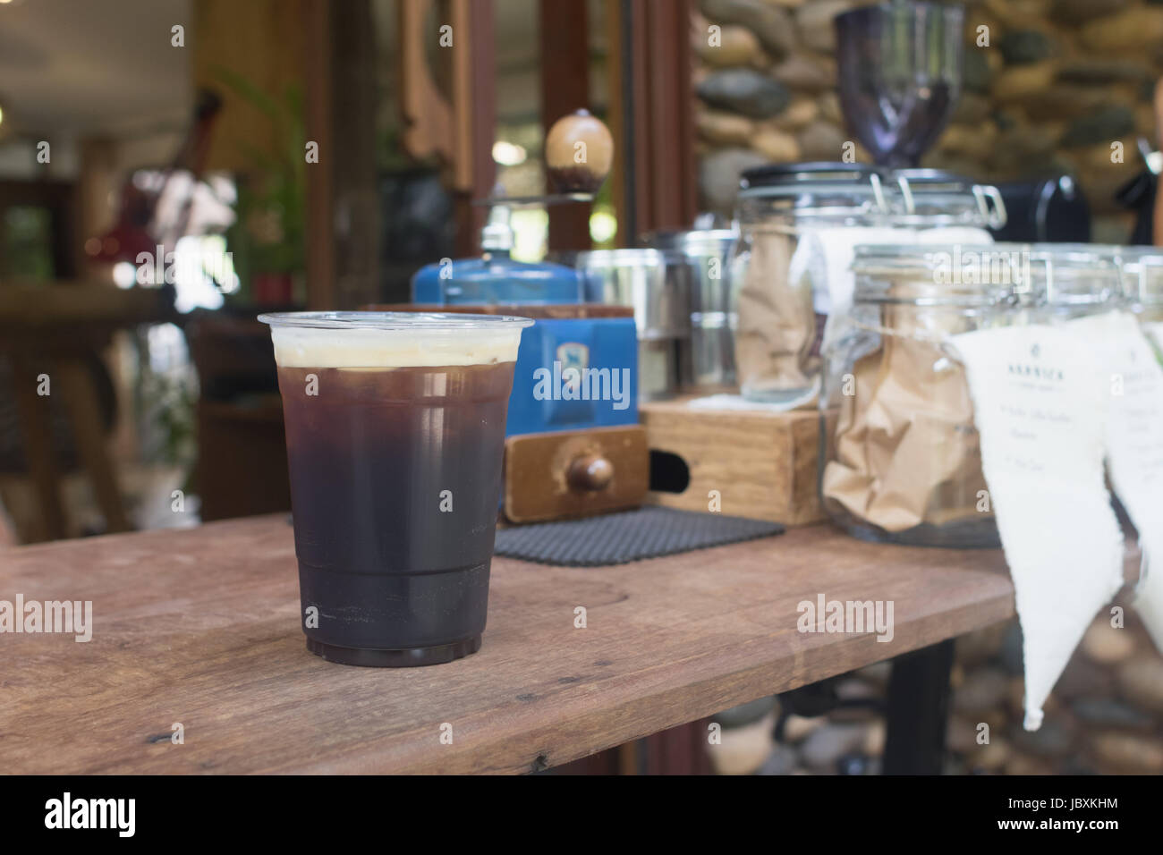Nitrogen Infused coffee use arabica bean Stock Photo Alamy