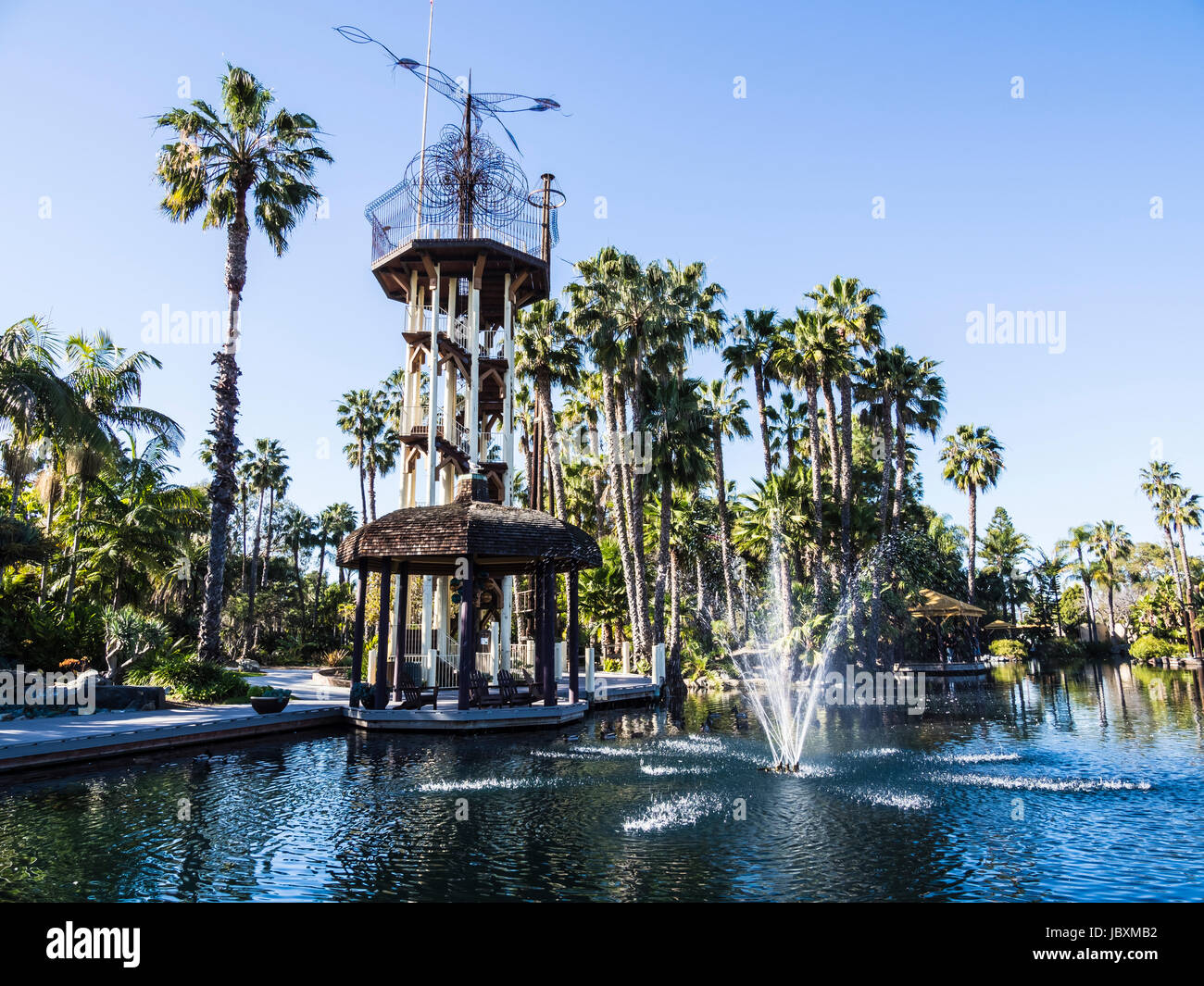 Paradise Point resort observation tower Stock Photo Alamy