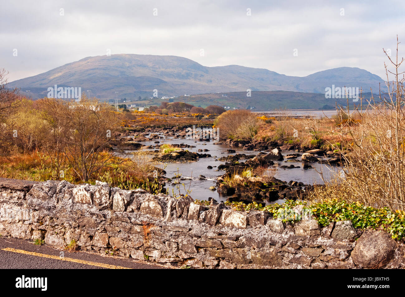 The scenery on the road out of Ardara, County Donegal, Ireland Stock Photo