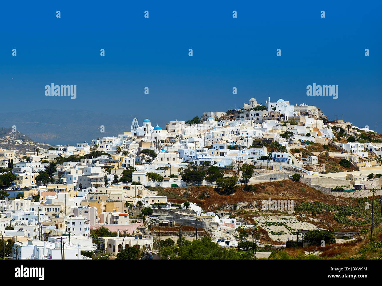 Pyrgos Village, Santorini, Greece Stock Photo Alamy