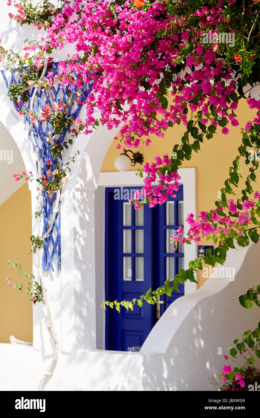 Traditional house, Santorini Stock Photo