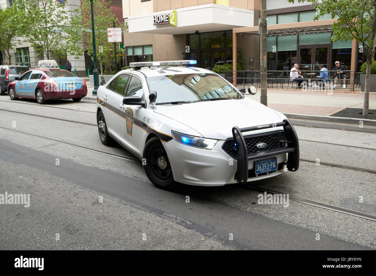 pennsylvania state trooper police cruiser vehicle Philadelphia USA Stock Photo