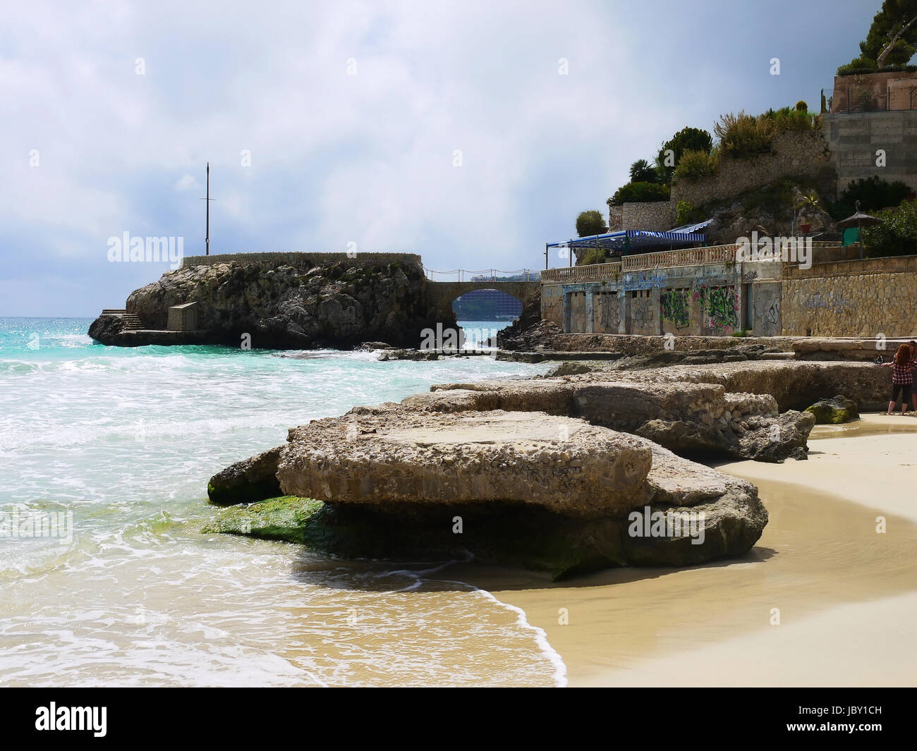 Beach bay azure , Cala Gat, Majorca island, Spain Stock Photo - Alamy