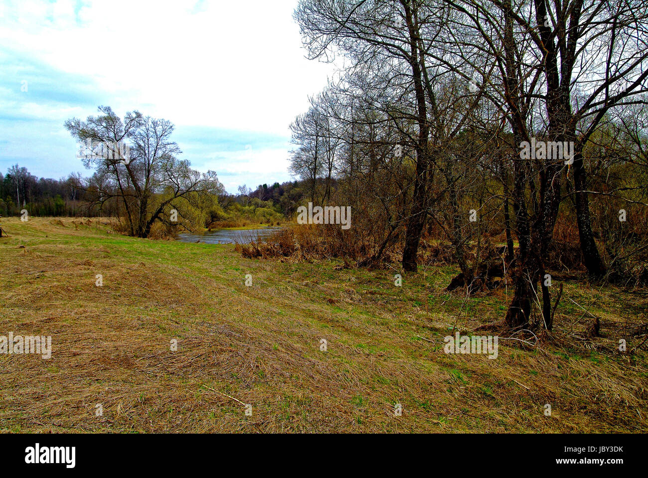 the spring river in Russia, river Shan, Kaluga oblast Stock Photo - Alamy
