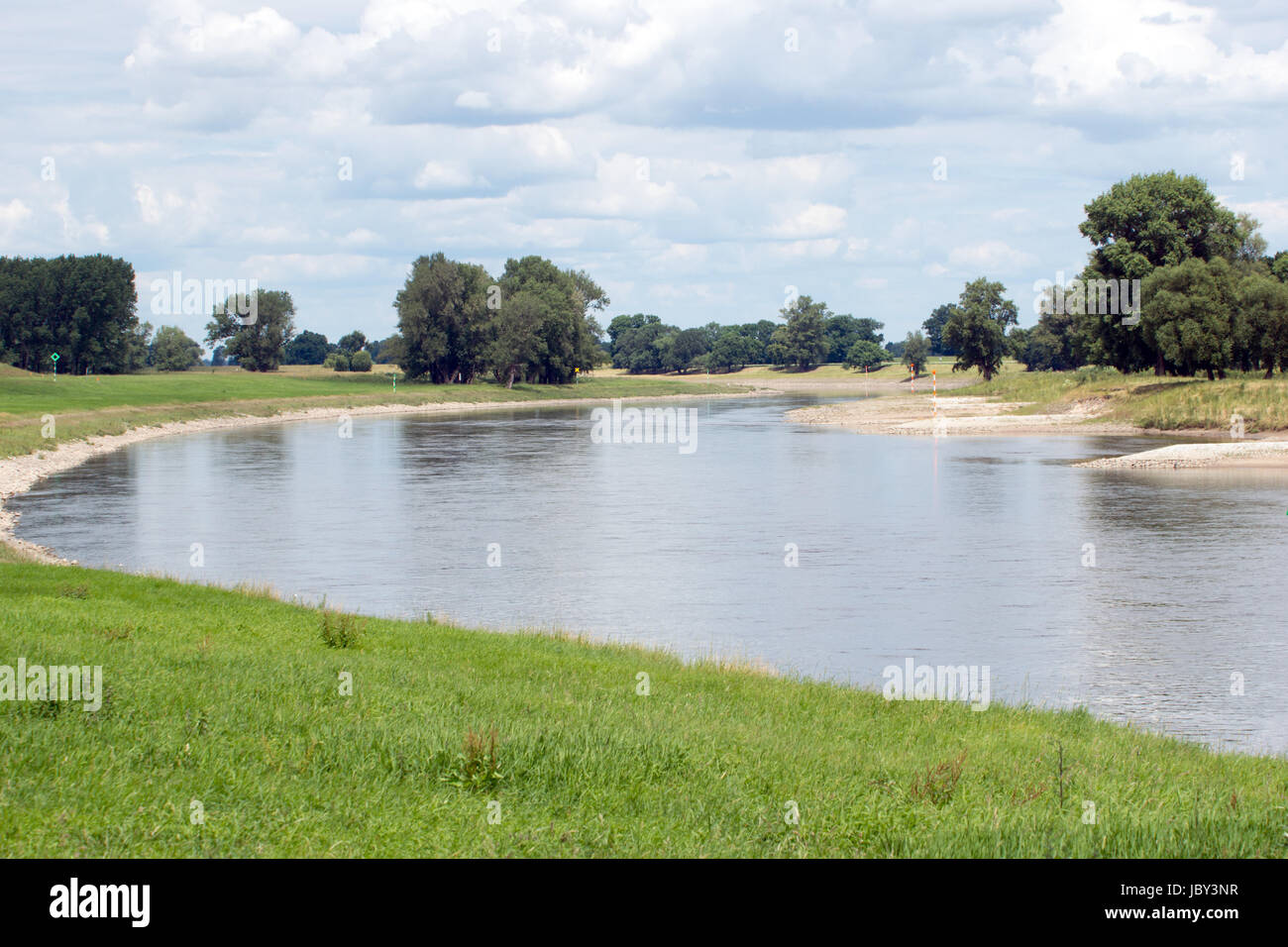 Landscape with river Stock Photo - Alamy