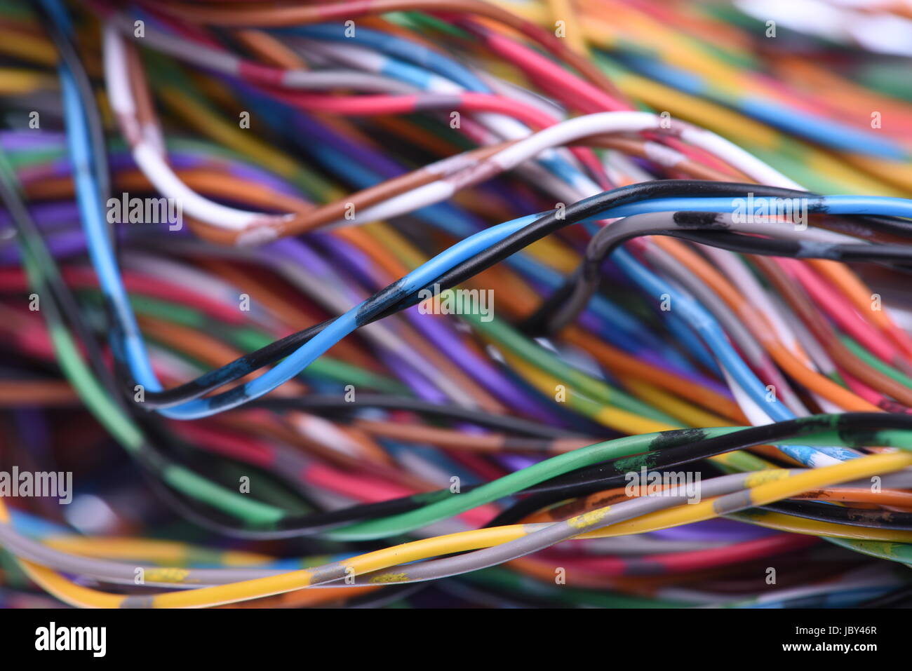 Technology cable and wire in computer network systems Stock Photo Alamy
