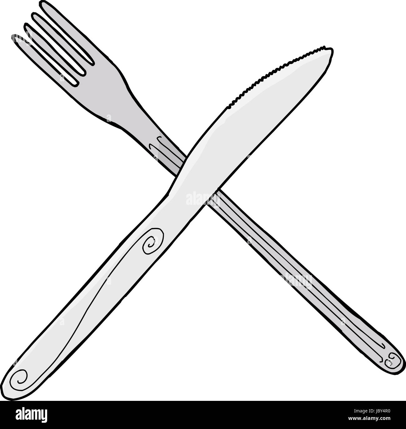 Isolated cartoon knife fork over hi-res stock photography and images - Alamy