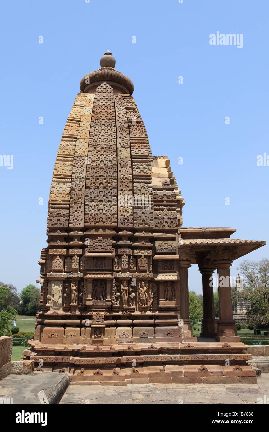 the temple city of khajuraho in india Stock Photo