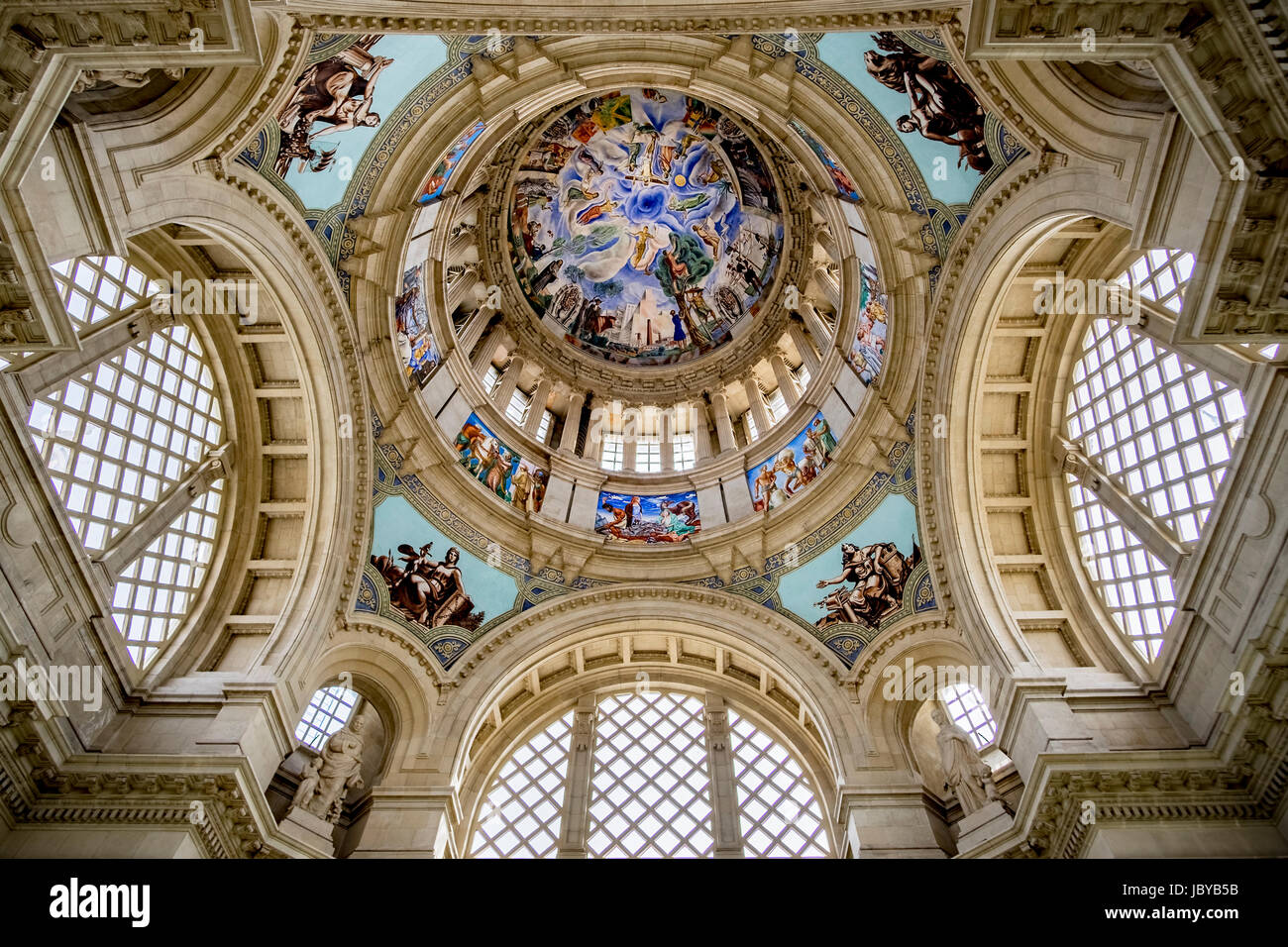 The domed roof at the Museu Nacional d'Art de Catalunya in Barcelona Stock Photo