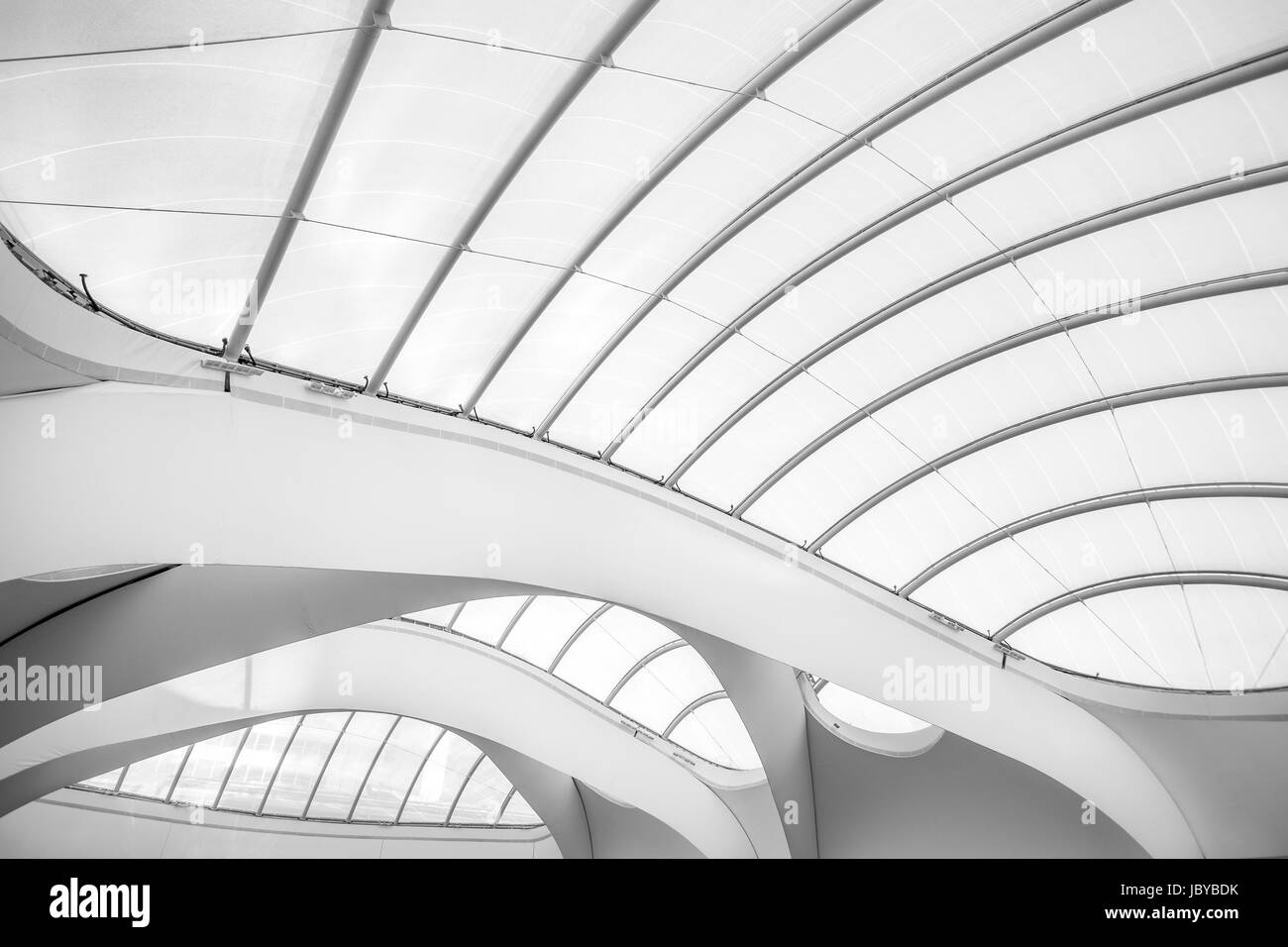 The stunning roof at the Grand Central Station Birmingham, UK Stock Photo
