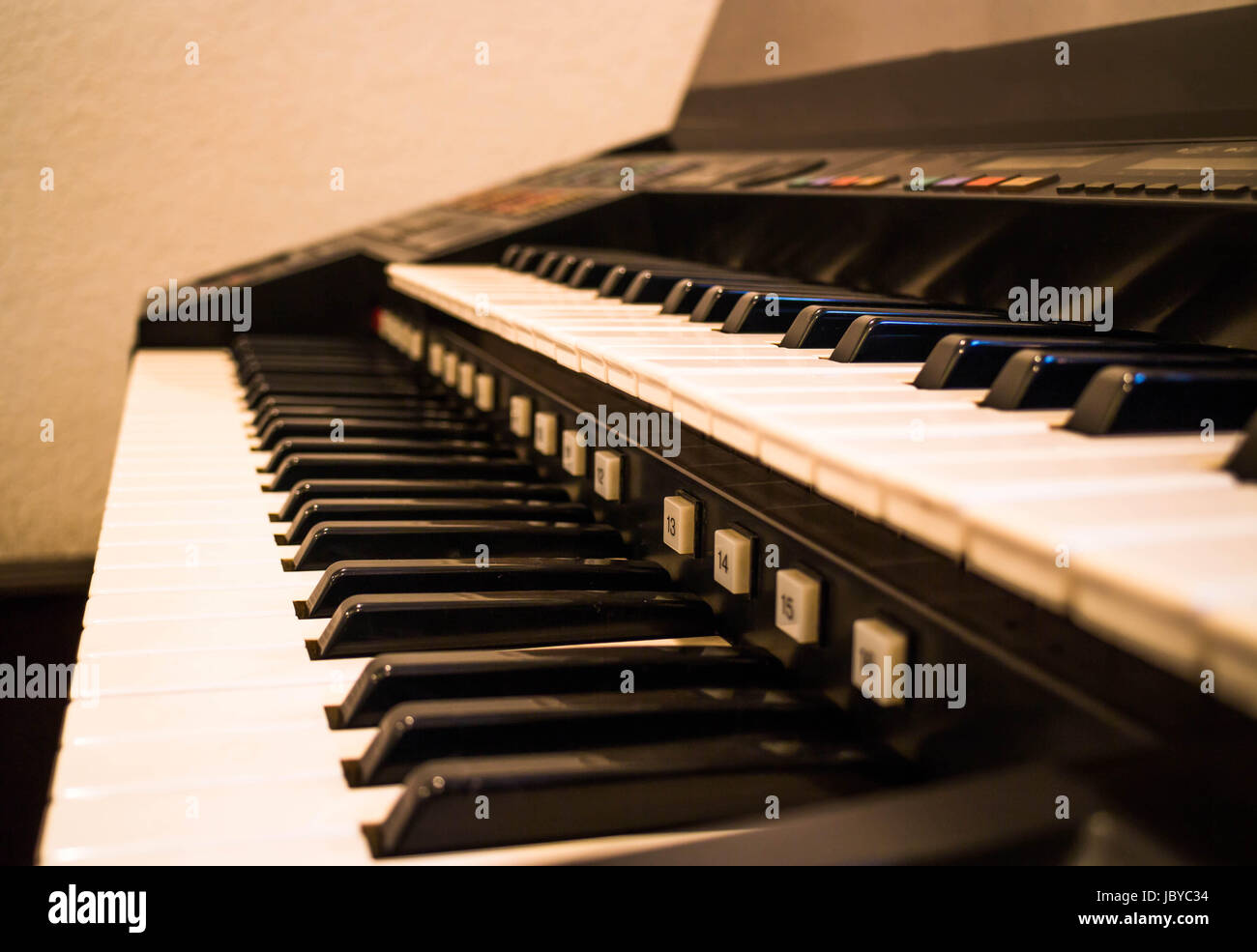 Vintage musical instrument piano keyboard, stock photo Stock Photo