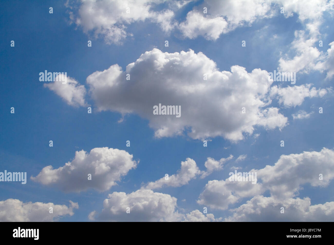 blue sky and some clouds at summer time Stock Photo