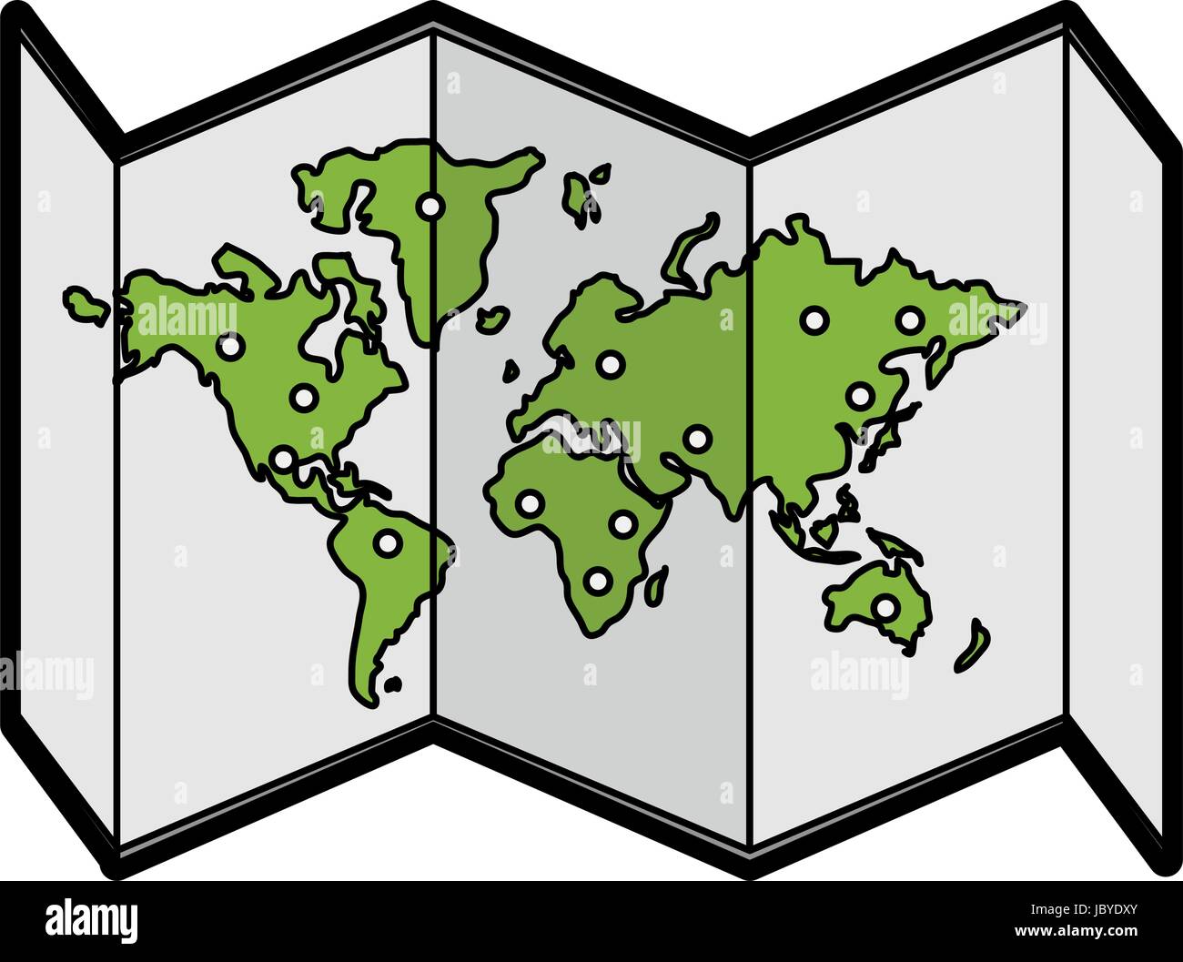 paper world map icon image Stock Vector Image & Art - Alamy