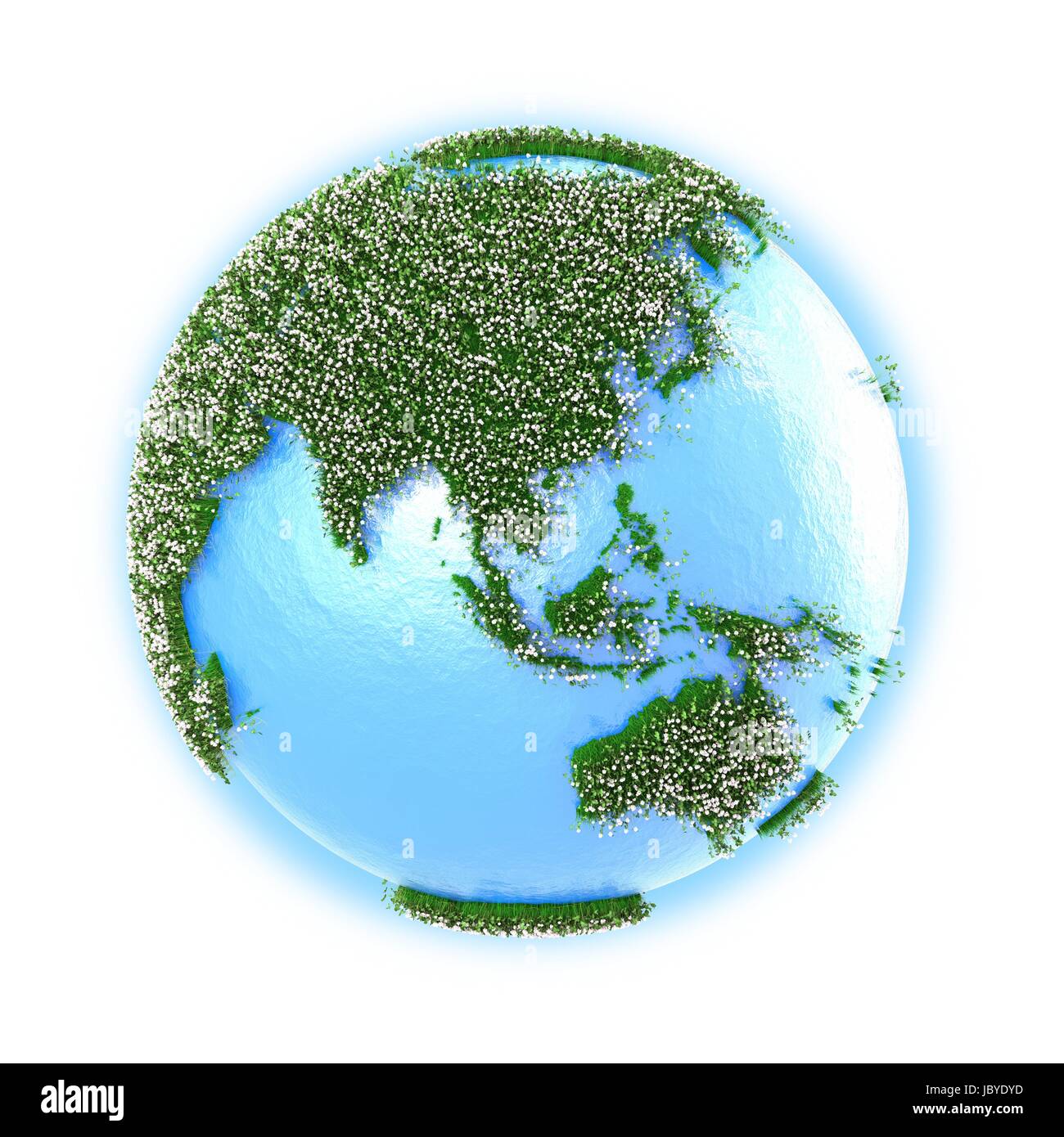 Earth globe australia flowers hi-res stock photography and images - Alamy