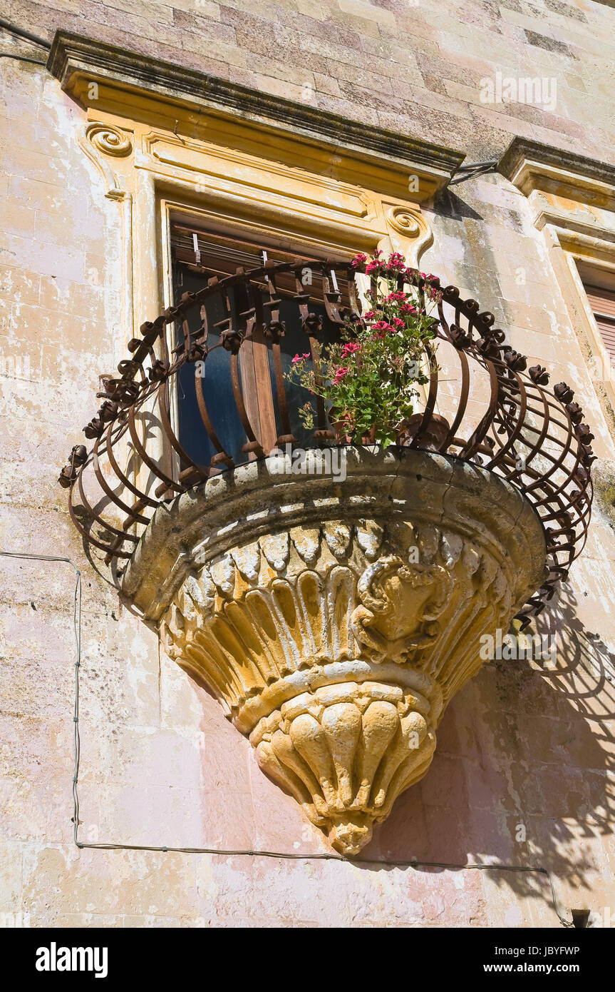 Historical palace. Corigliano d'Otranto. Puglia. Italy. Stock Photo