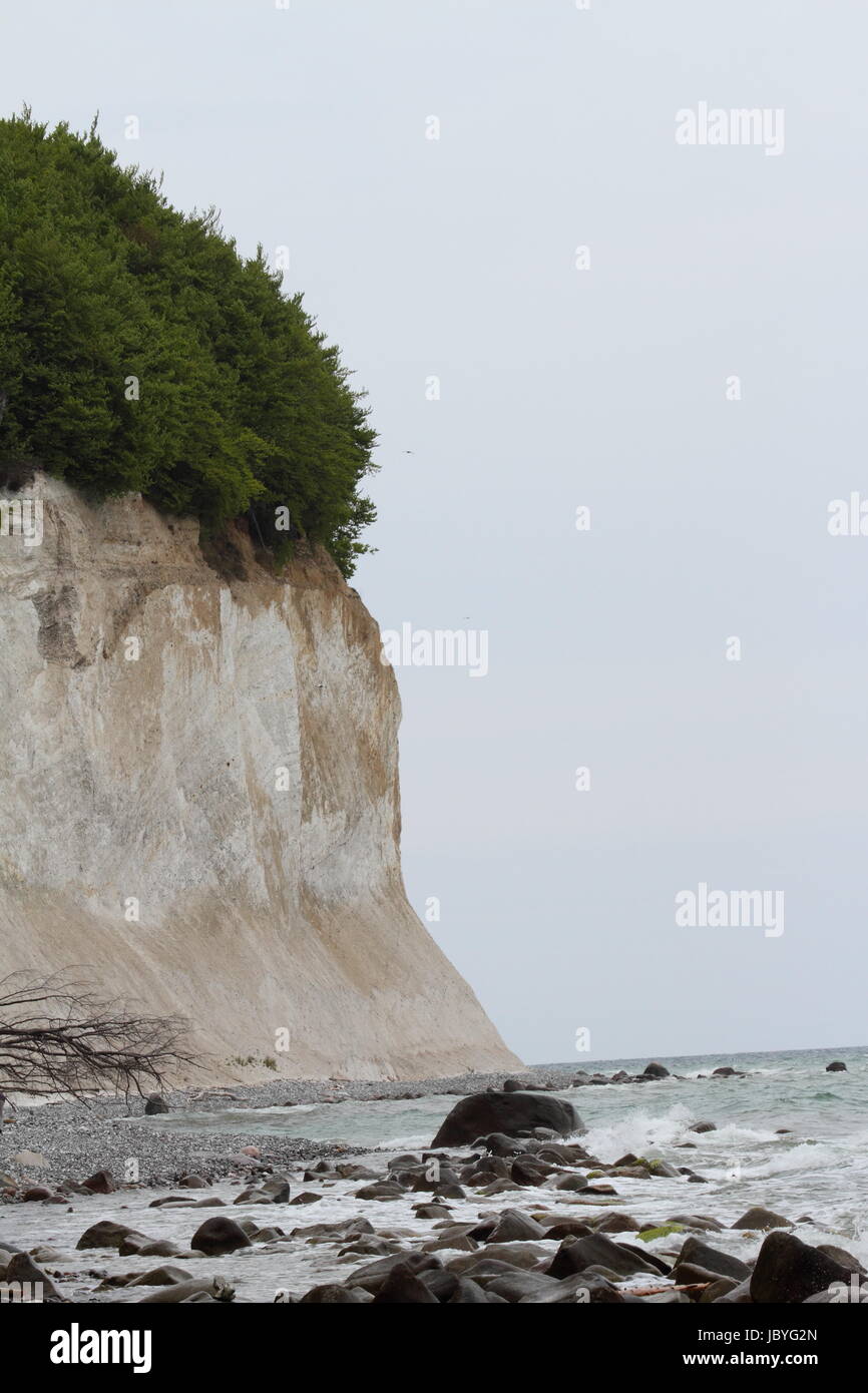 chalk cliffs on the island of rügen Stock Photo