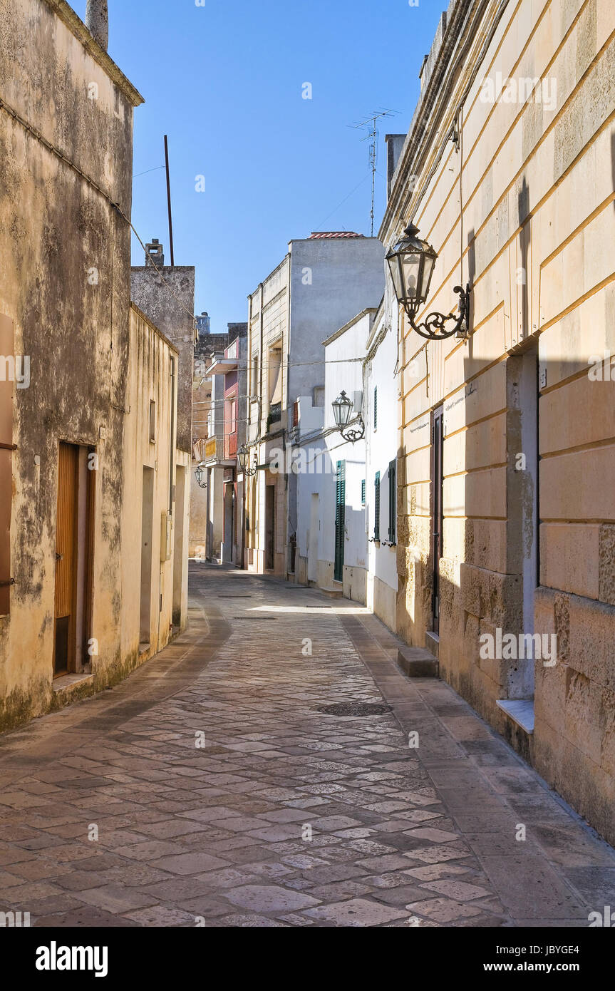 Alleyway. Corigliano d'Otranto. Puglia. Italy. Stock Photo