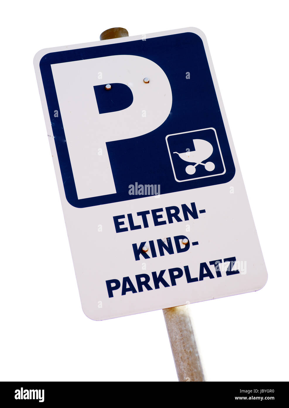 german traffic Sign Parent Child Parking Stock Photo