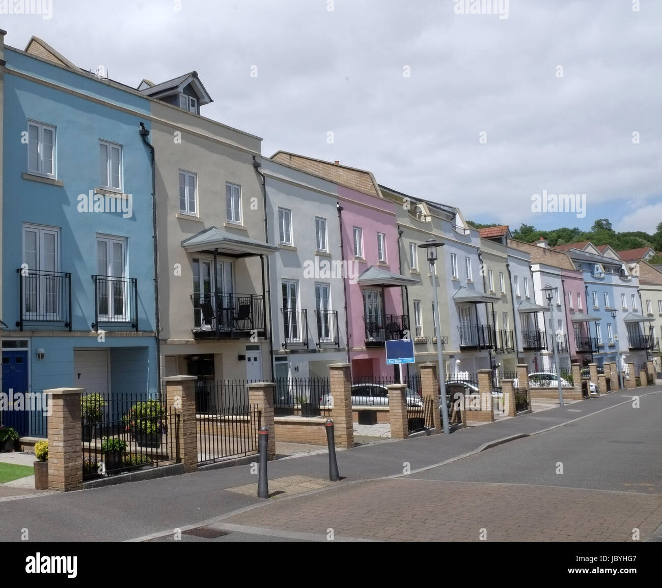 Residential homes and apartments near the Marina in Portishead, North