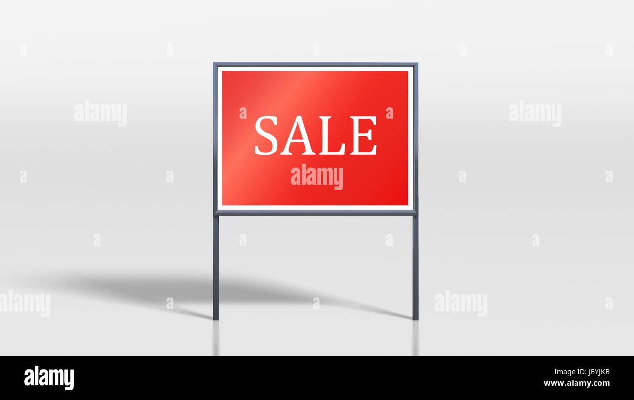 3d render of shop signage stands sale Stock Photo Alamy