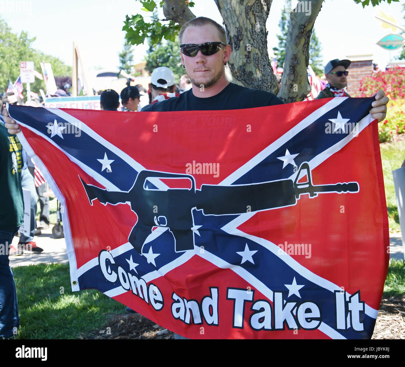 March against Sharia near Galleria mall in Roseville Ca Stock Photo Alamy