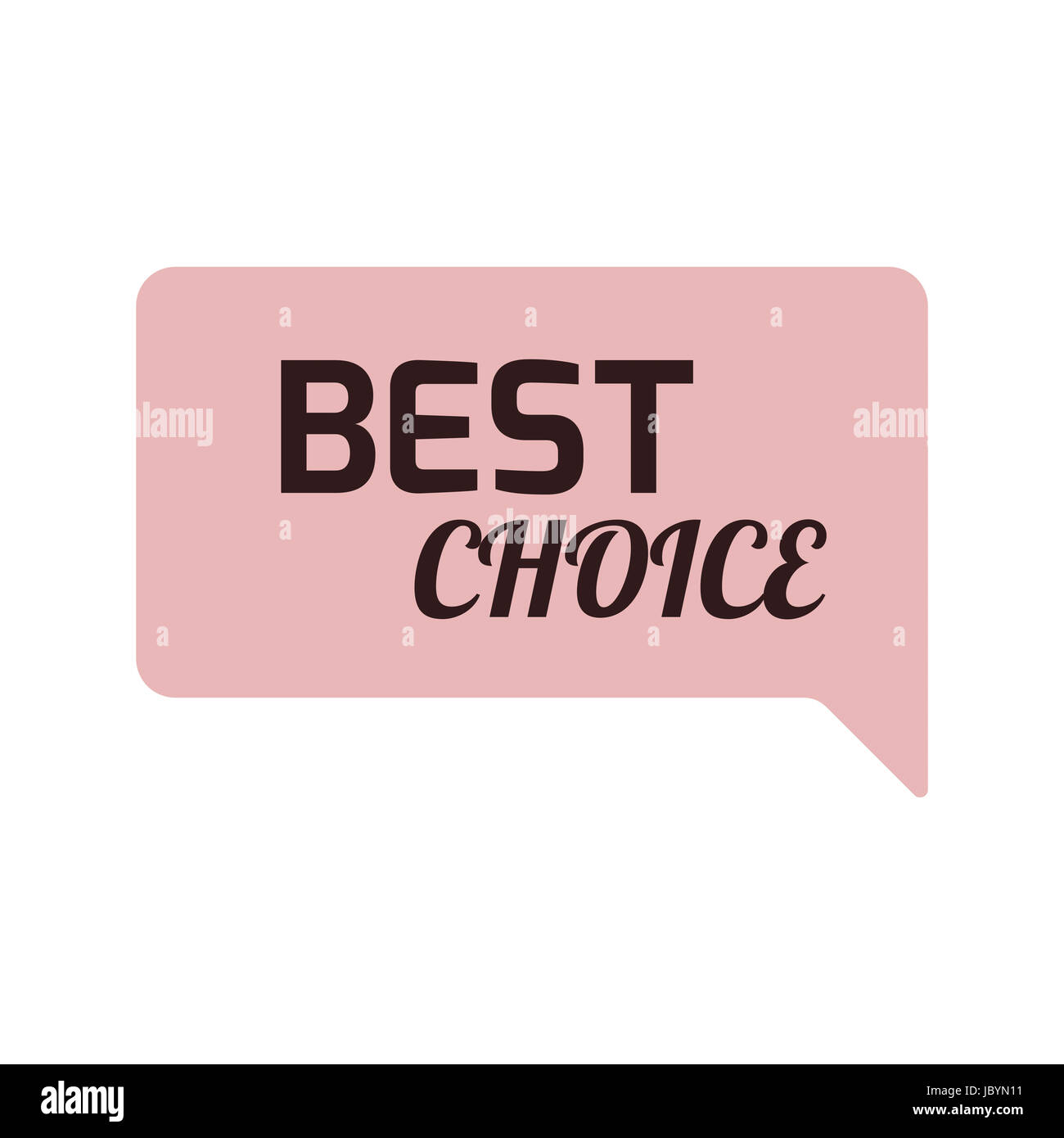 illustration of best choice sticker isolated on white Stock Photo