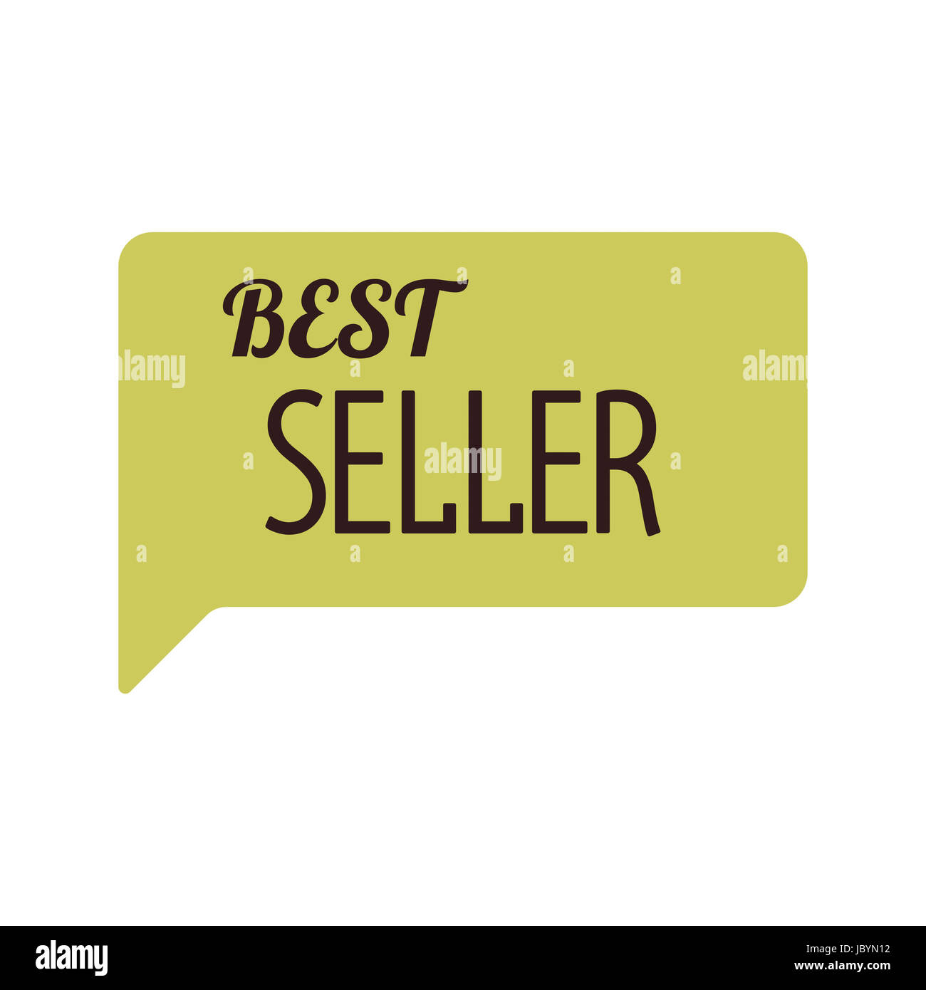 illustration of best seller sticker isolated on white Stock Photo