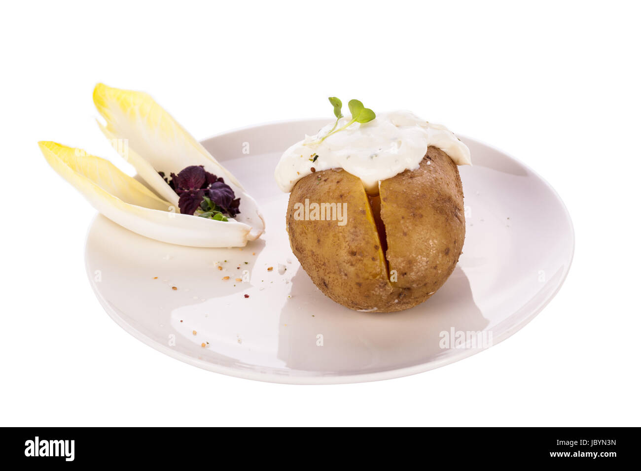 frische folien kartoffel aus dem ofen mit kräuter quark sour cream und ...