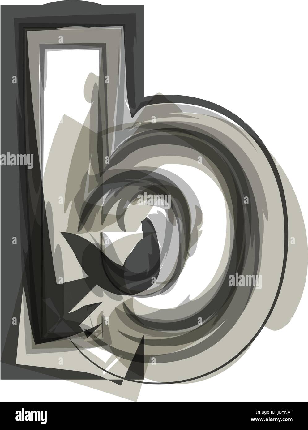 Abstract Letter b Illustration Stock Vector Image & Art - Alamy