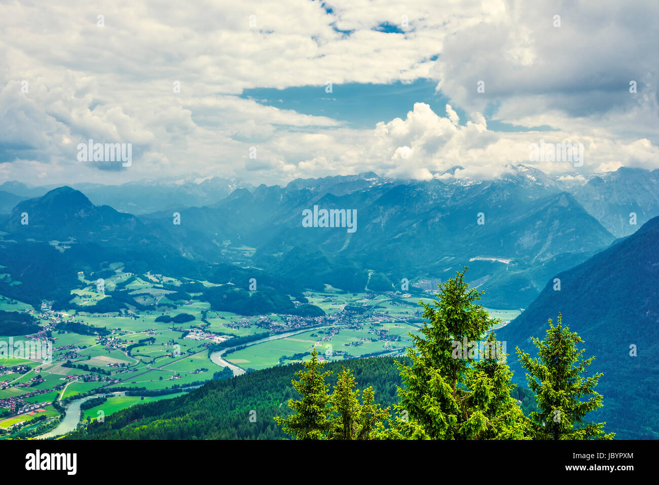 alps and river Stock Photo - Alamy
