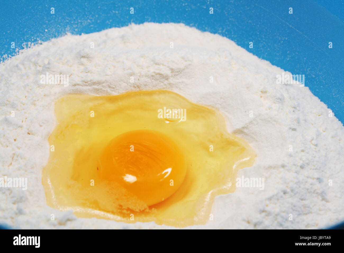 flour and egg Stock Photo
