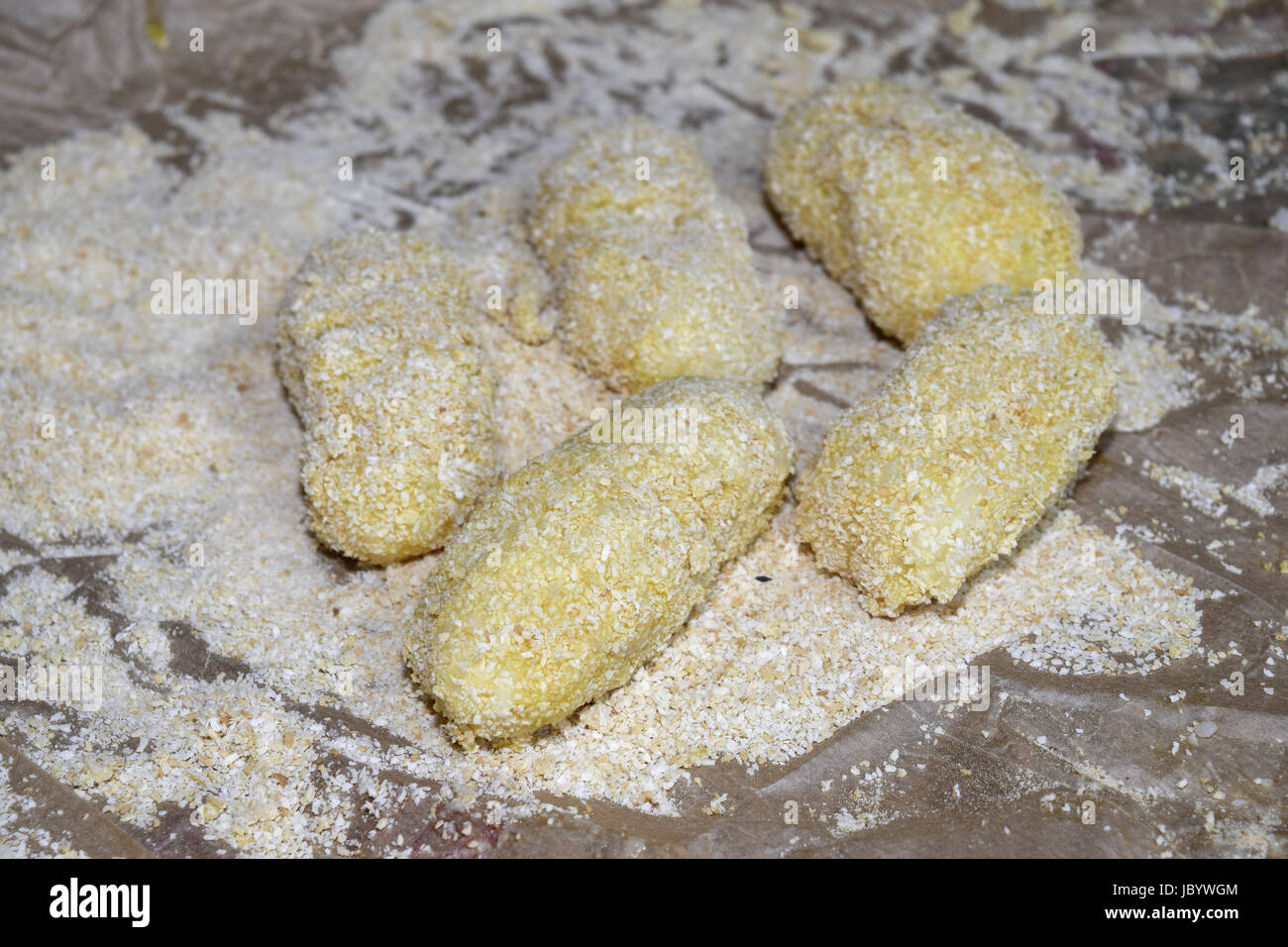 preparation of rice rissoles with all its ingredients Stock Photo - Alamy