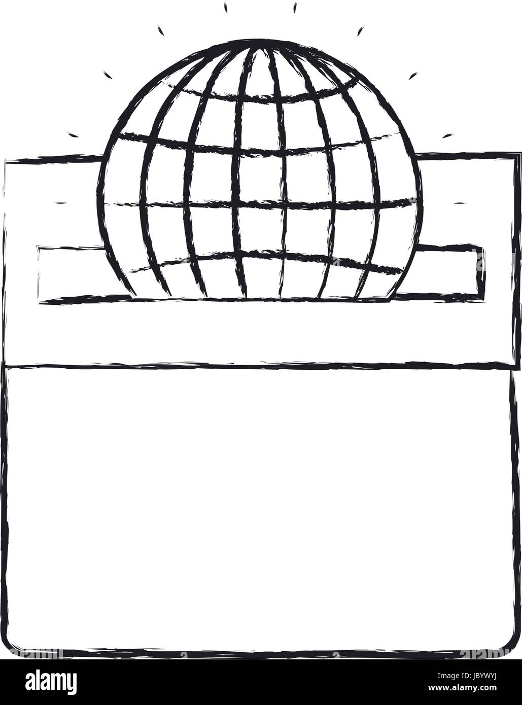blurred silhouette flat globe earth world chart depositing in ...