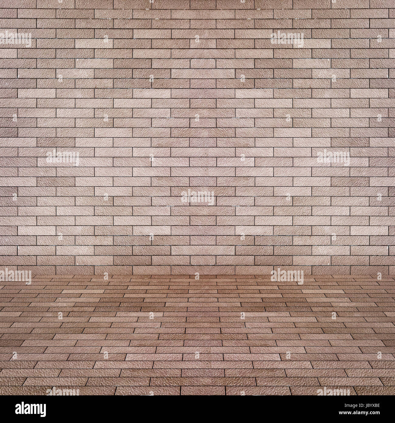 Empty interior perspective with brick tile background Stock Photo
