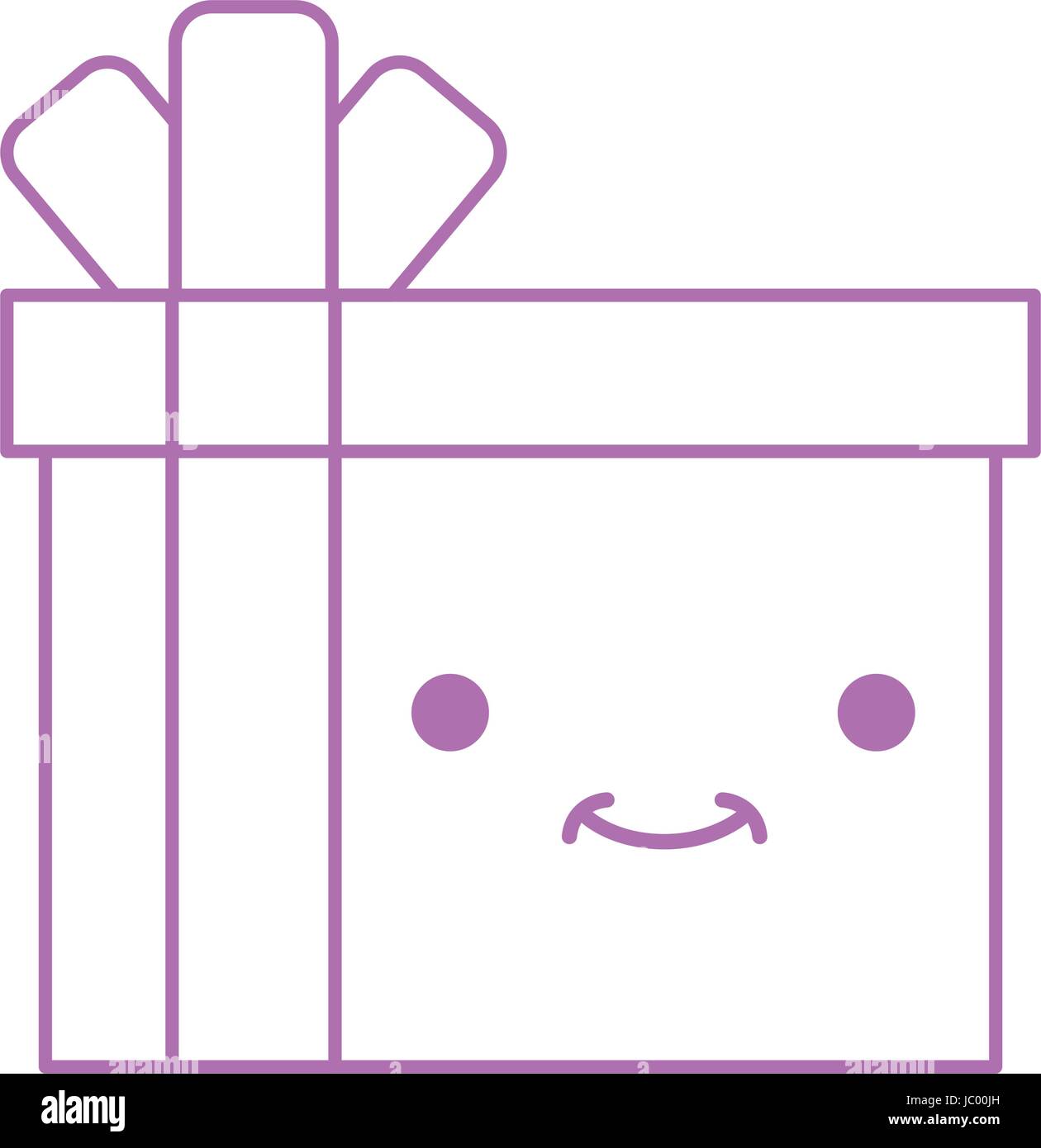 giftbox present kawaii character Stock Vector Image &amp; Art - Alamy