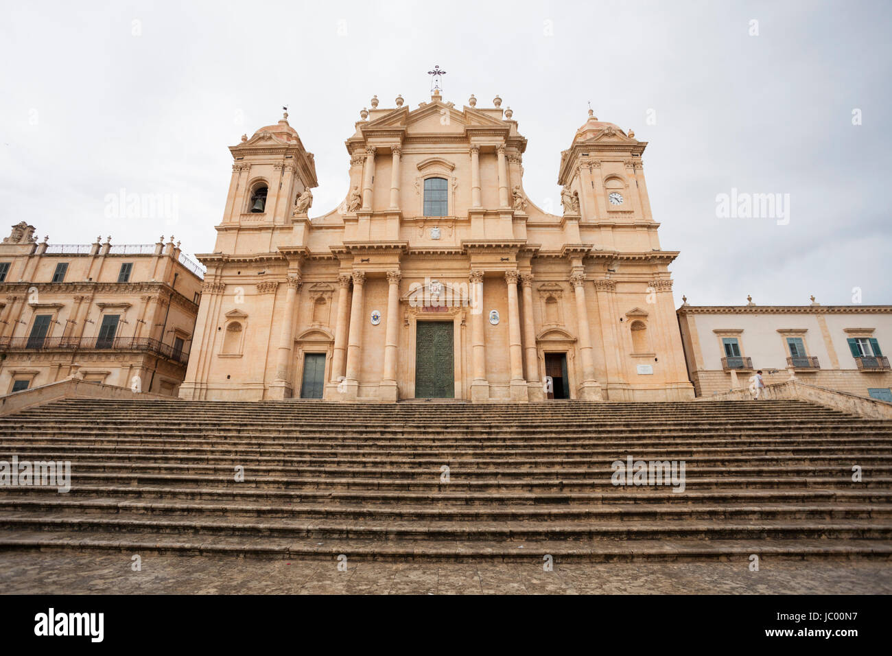 The Cathedral of Noto, a UNESCO World Heritage Site in Sicily. Stock Photo