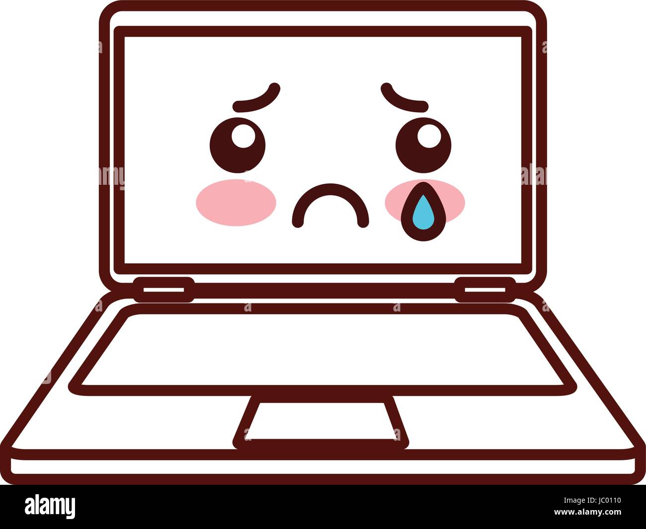 Laptop icon kawaii technology vector hi-res stock photography and ...