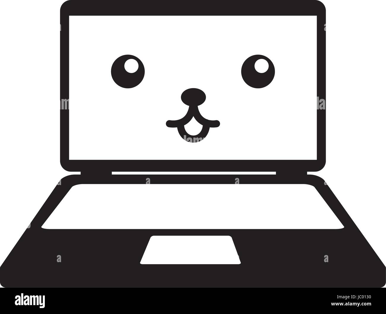 Kawaii laptop icon hi-res stock photography and images - Alamy