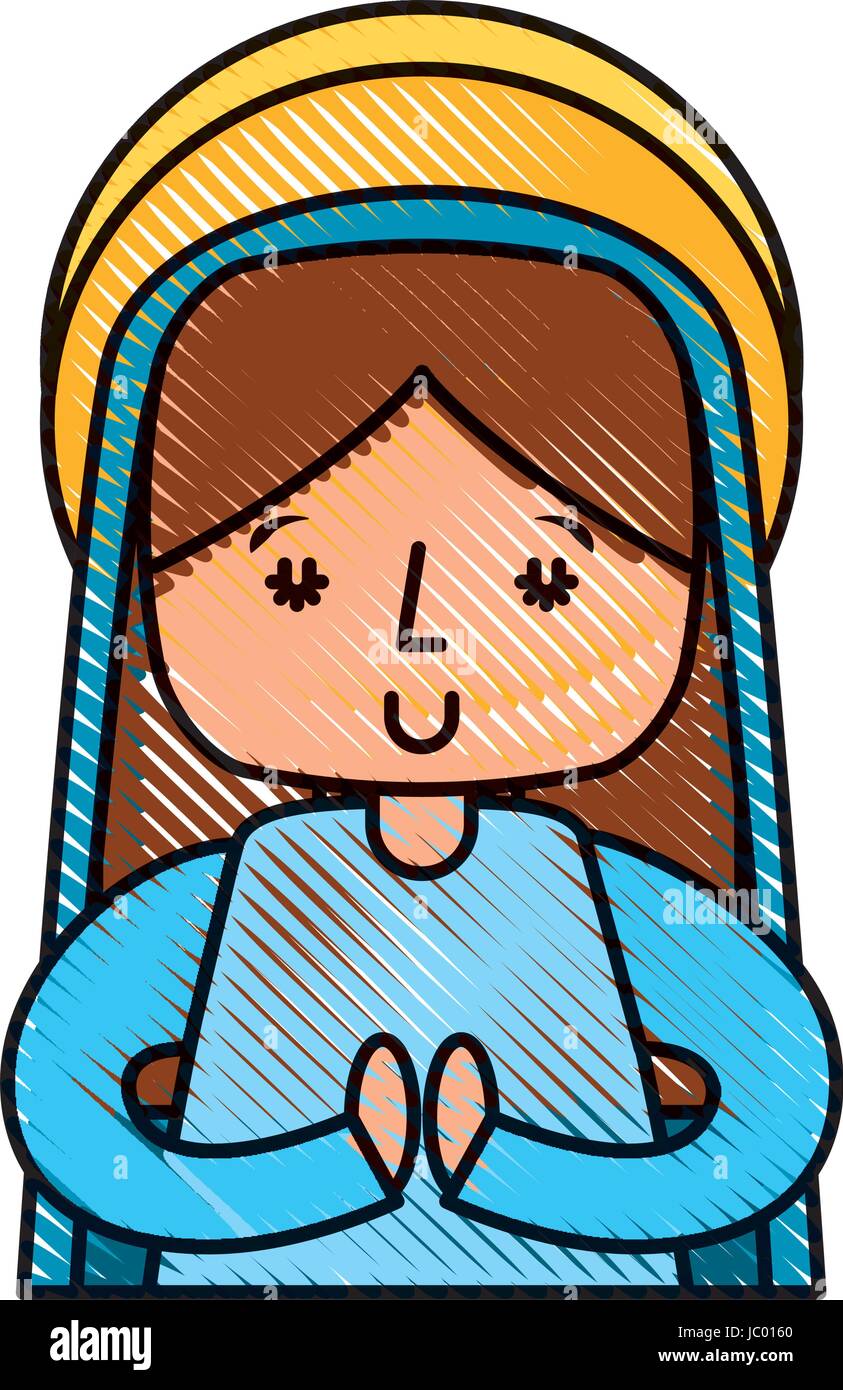 mary virgin manger character Stock Vector Image & Art - Alamy