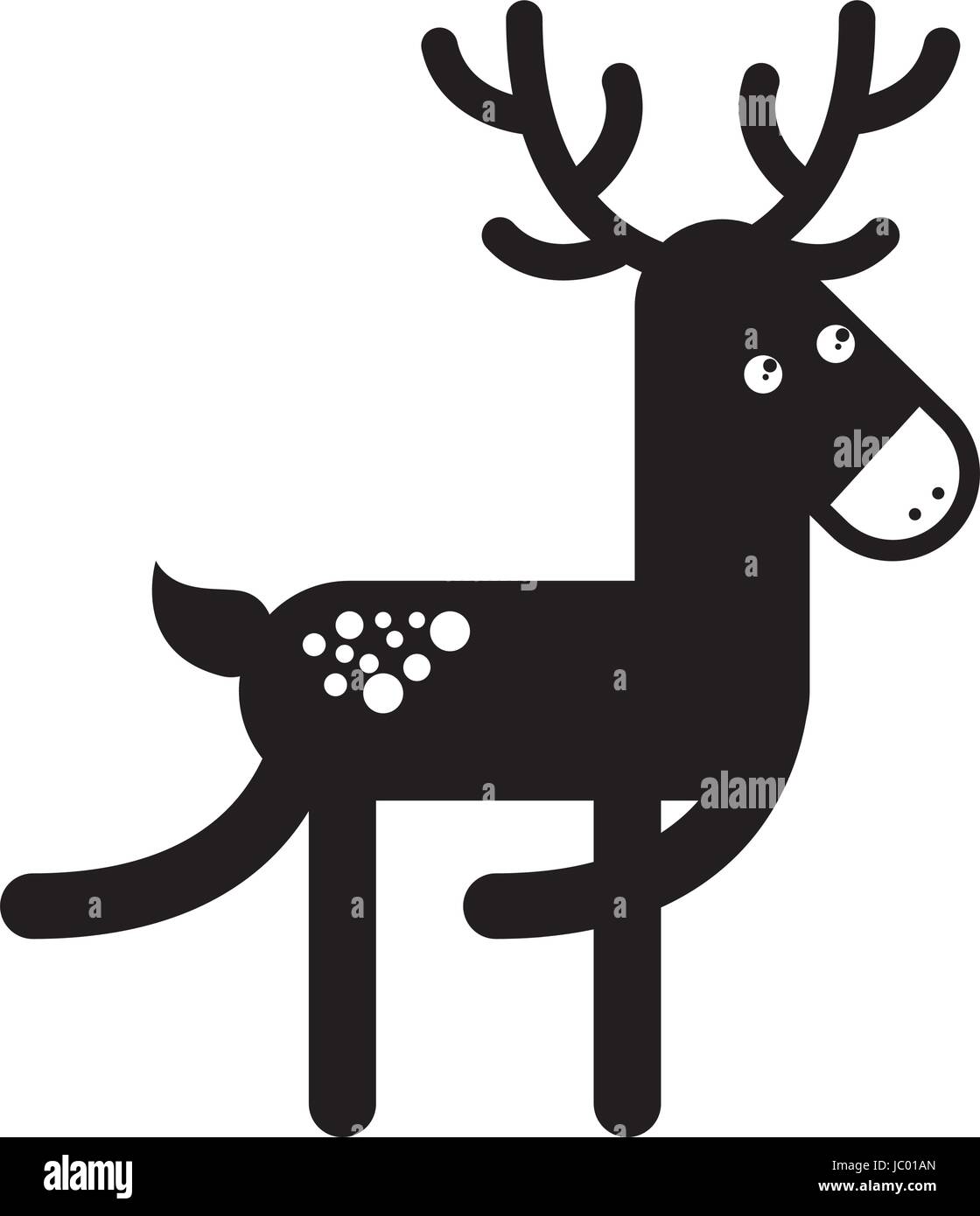 cute reindeer christmas icon Stock Vector Image & Art - Alamy