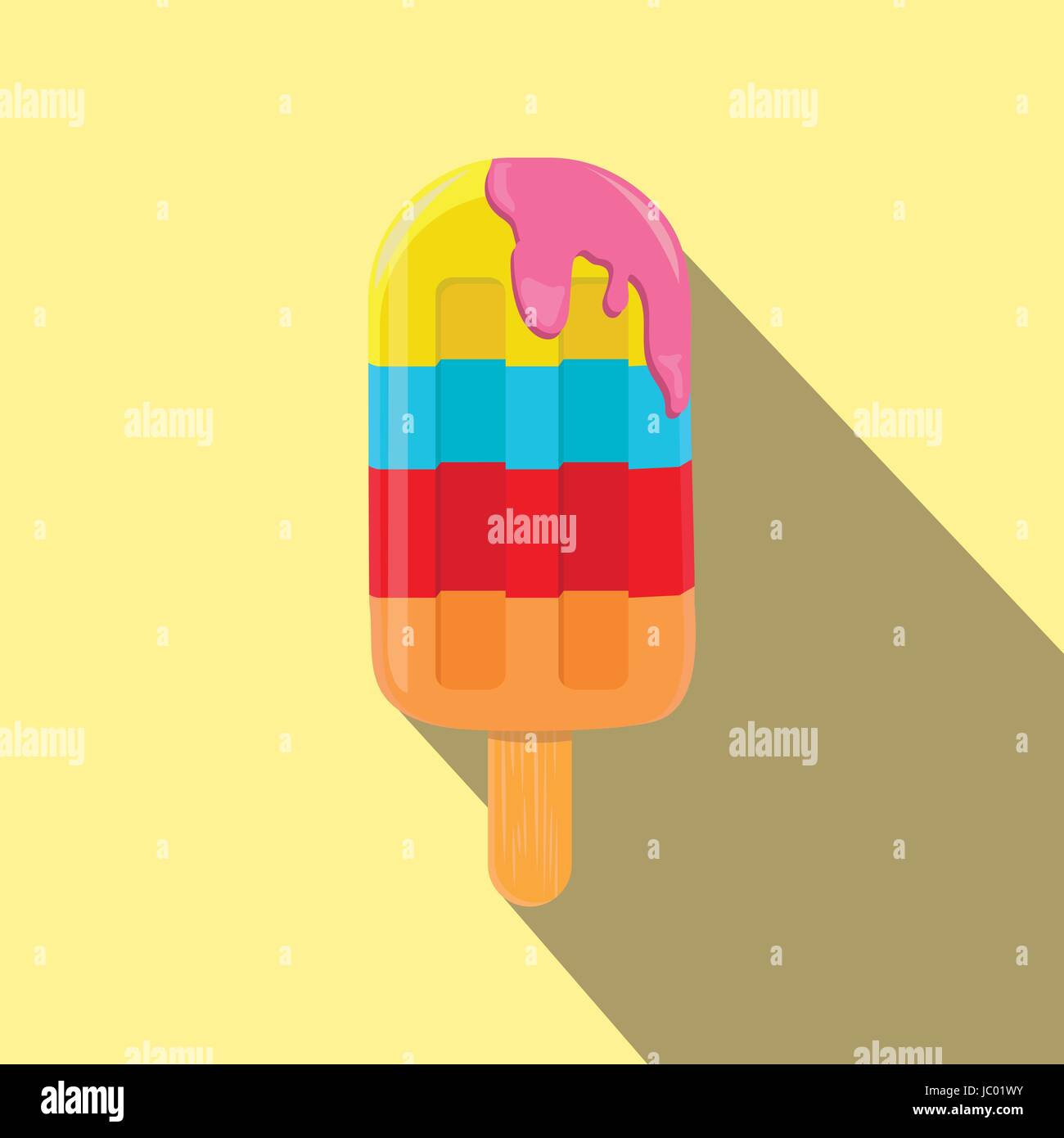 Ice cream isolated flat style, Ice cream icon isolated on background ...